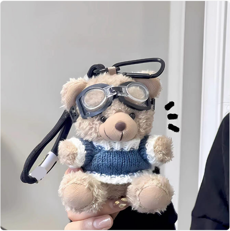 Pilot Bear Keychain