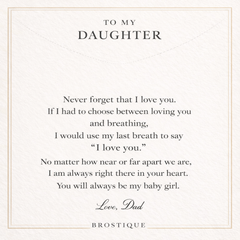 To My Daughter – Forever In My Heart Necklace | Gift From Dad