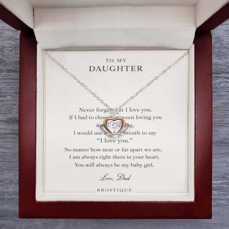 To My Daughter – Forever In My Heart Necklace | Gift From Dad